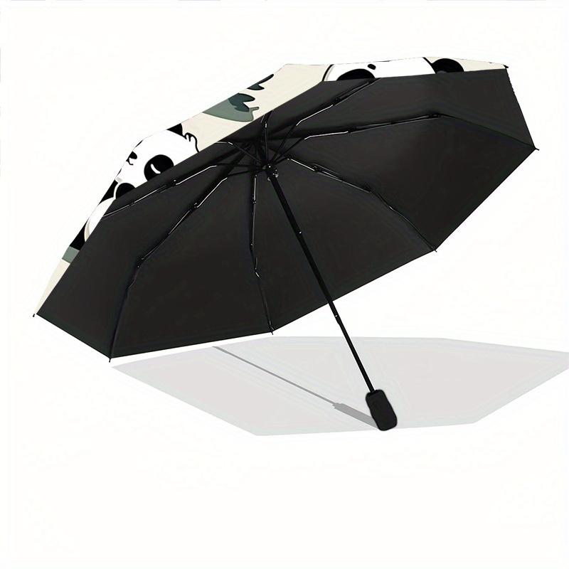 1pc Panda Activities Auto Open/close, All-Season Portable Folding Umbrella for Women & Men, Travel, Everyday, Formal Events -06157