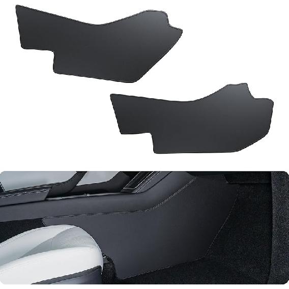 BASENOR 2026 2025 2024 Tesla Model 3 Highland Center Console Side Anti-Kick Mats, Waterproof & Dust Resistant Protector Cover Front Seat Side Leather