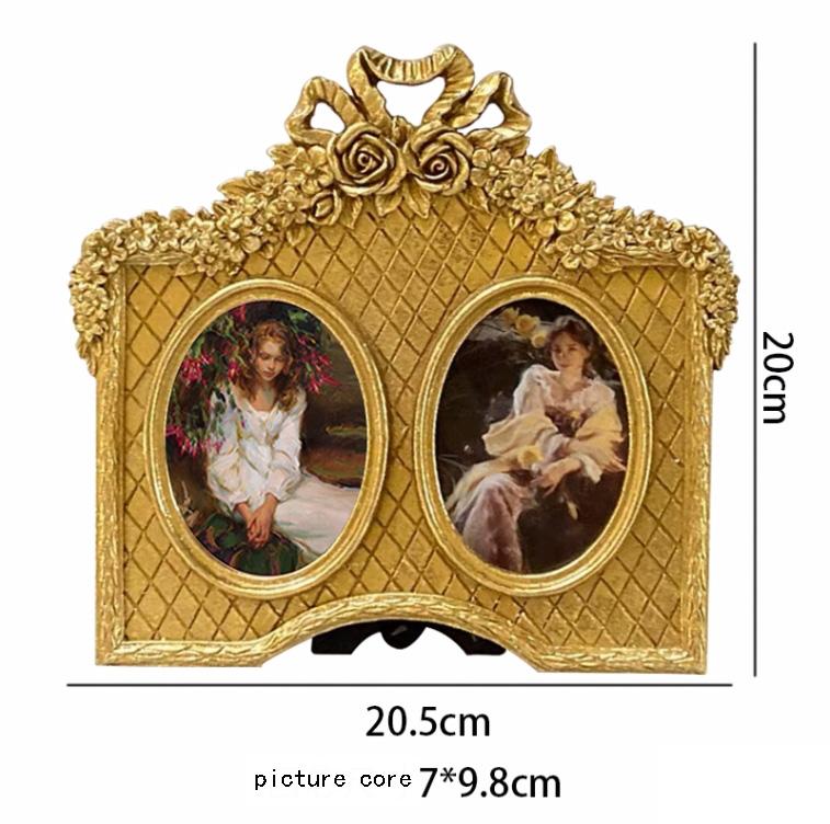 European Vintage Artistic Luxury Relief Photo Frame Resin Adornments Home Room Wall Murals Picture Frame Decoration Accessories