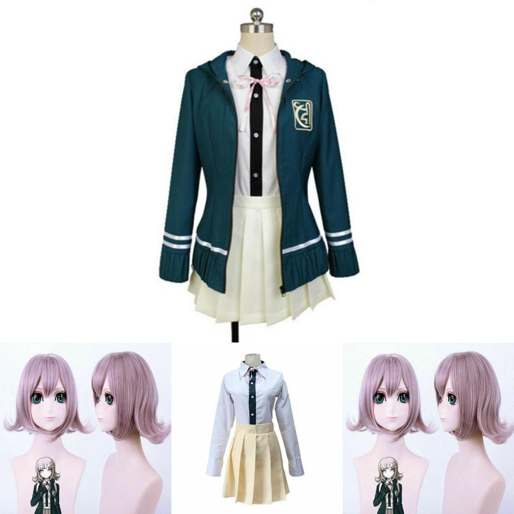 Kostium Cosplay Uniforma Chiaki Nanami z Danganronpy Wykonany z Miękkiego Materiału Dla Komfortu