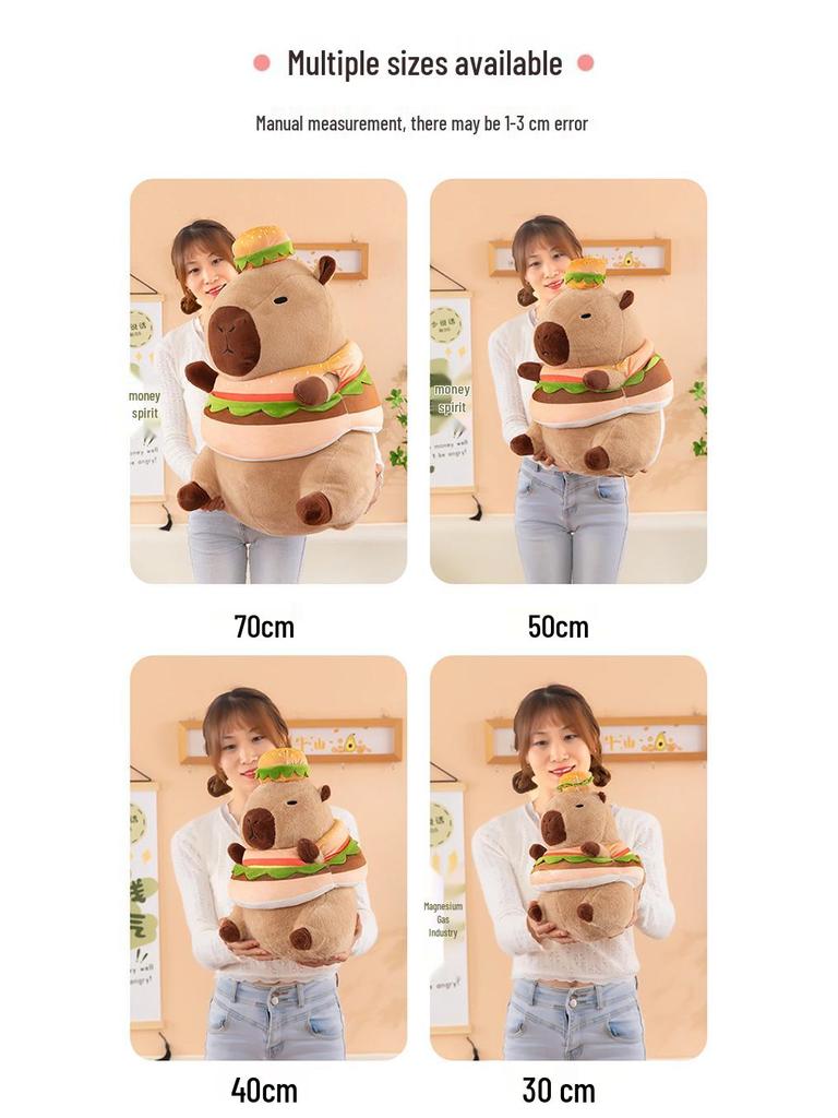 Cute & Funny Capybara Plush Toy with Removable Clothes