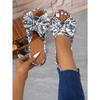 Plus Size Summer Slippers Women's Bow Beach Flats