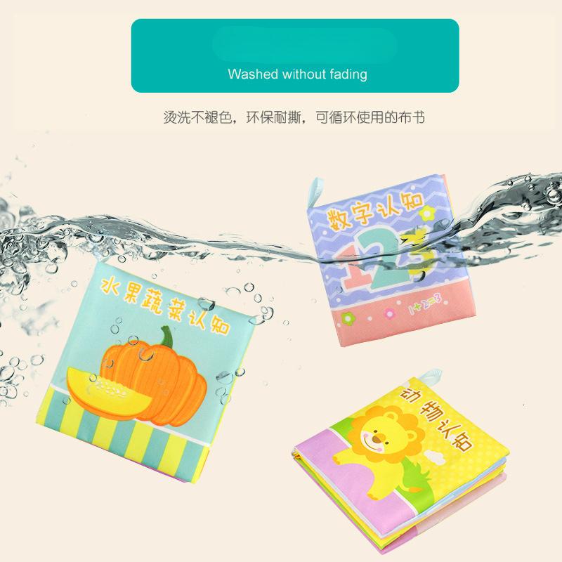 Early Education Babies Can'T Tear Cloth Books Can Be Washed Baby Cloth Books Beginner Enlightenment Parent-Child Interaction Learning Cloth Books