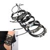 Woven Leather Bracelet Set Handmade Bracelet Adjustable Size Bracelet Multifuntional Fashion Accessory for Man and Woman