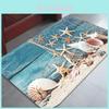 Luxurious 3pcs Beach Nonslip Bathroom Toilet Seat Cover Pedestal Rug Bath Mat Carpet Set