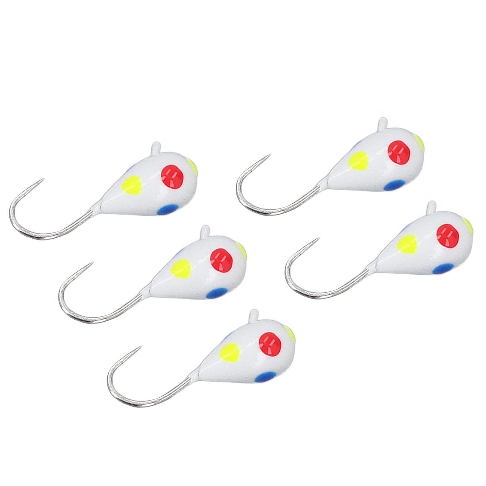 

5Pcs Winter Ice Fishing Jigs Ice Fishing Lures High Carbon Steel Micro Bass Hooks Gear 5MM 031B