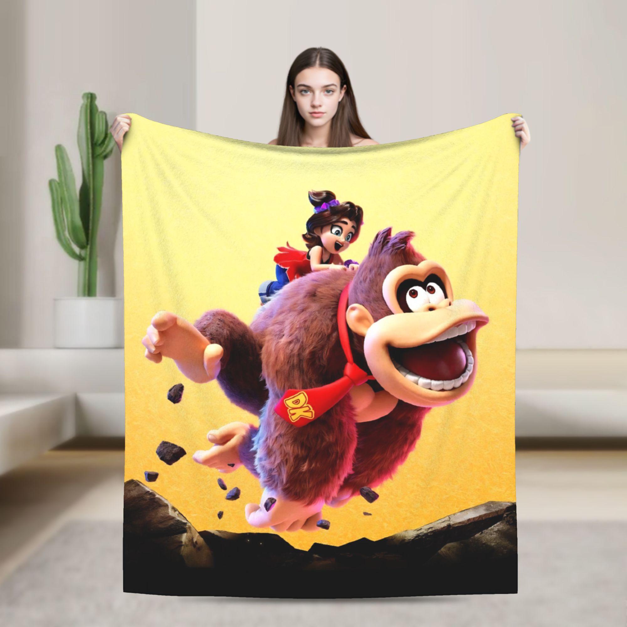 Donkey Kong Game Blankets  Flannel Awesome Warm Throw Blanket for Bedspread Summer 30x40in