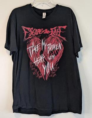 Escape The Fate Take My Broken Heart With You T Shirt Size S-4XL