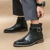 Herrenstiefel mit spitzer Zehenpartie Mode Adulto Schuhe Männlich Leder Chelsea Boots Business Formelle Schuhe Klassische Lässige Lederstiefel Herren