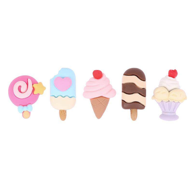 

5pcs Miniature Dollhouse Adorable Resin Milkshake Juice Candy Sugar ice Cream Pretend Enjoy Food designed for Pretend Enjoy Kitchen Decor Playthings