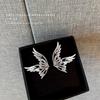 Sweet and Cool Design Sense Hollow Elf Wings Earrings Niche Fashion Silver Butterfly Cold Wind Earrings