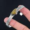 Wedding Gift For Her 925 Silver Natural Montana Agate Gemstone Bangle Adjustable