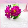 Flowers Elegant Three Lotus Artificial Bouquet For Wedding And Photoshoot