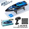 HJ808 High-Speed 2.4G Remote Control Speedboat with Lights, 25KM/h Racing Water Toy.
