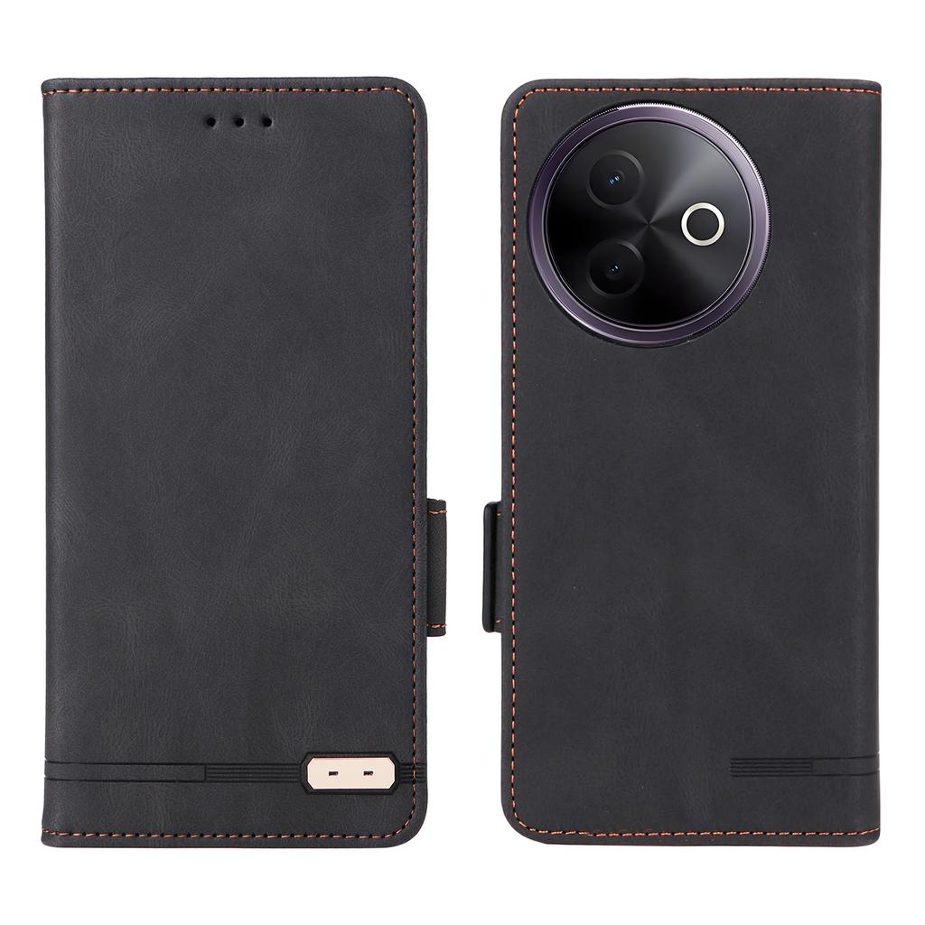 For vivo Y39 5G Case Leather Wallet Flip Phone Cover with Hardware Decor