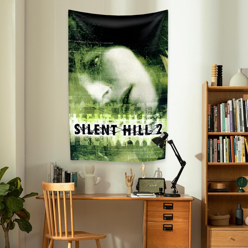 

Плакат игры Silent Hills Гобелен Игра-триллер Домашний декор Настенный фон для спальни Игровая комната Общежитие Подарки на день рождения 29x37in