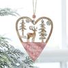 Wooden Xmas Tree Pendant Pentagrams Santa Claus Ornament Christmas Hanging Ornament  Weddings