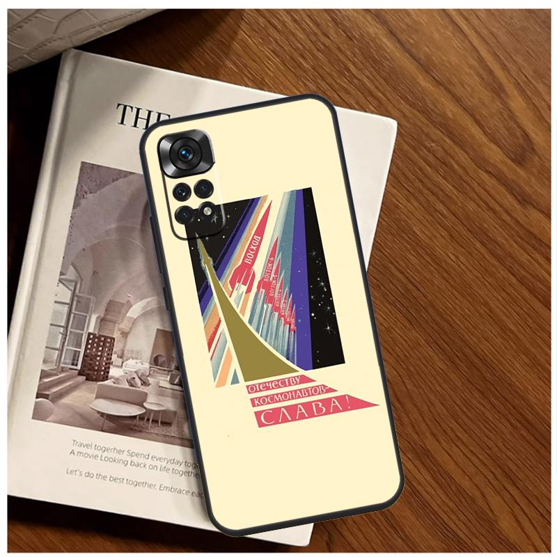 CCCP Soviet Space Propaganda Art Case For Xiaomi Redmi 13C 12 C 10C 9C Redmi Note 13 Pro 9 10 11 12 Pro 9S 10S 11S 12S Cover