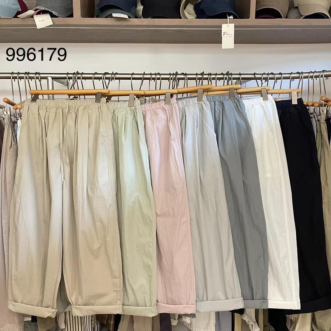 

Yinmu Летние эластичные брюки гаремы с высокой талией в корейском стиле, больших размеров, повседневные One Size розовый