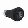Car Manual Gear Shift Knob Shifter Black Leather Red Stitch 6 Speed Universal