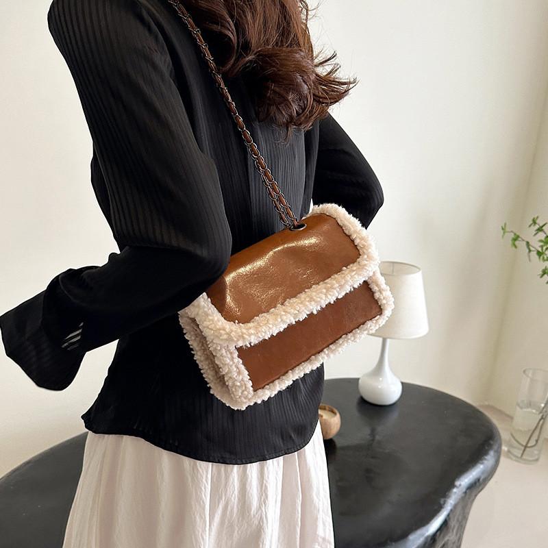 Chic Retro Casual Small Crossbody Bag For Spring In Black Brown Beige Green Shades