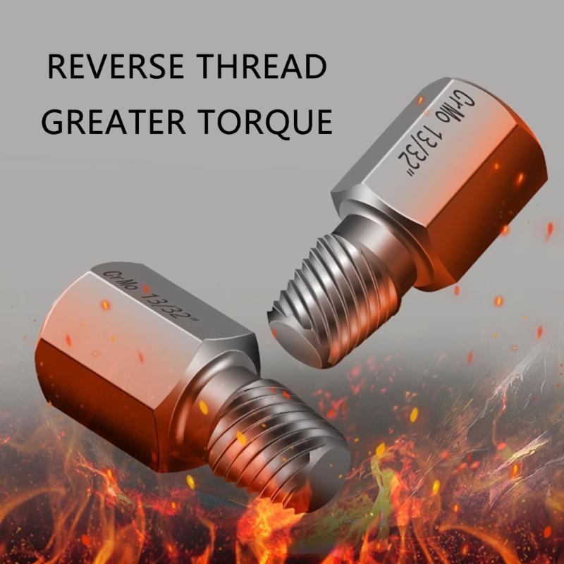 9/26Pcs Damaged Screw Extractors Set Stripped Screw Extractors Set for Broken Bolt Screw Extractors Removers Tool Extens