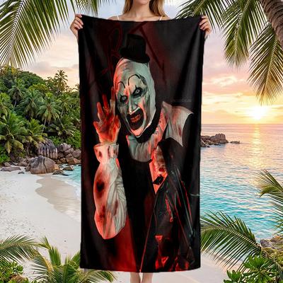 Large Beach Towel Quick Dry Absorbent Towel For Beach IndoorTerrifier Art the Clown