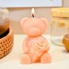 DIY Handmade Bear Candle Silicone Mold 3D Rose Love Rabbit Bears Plaster Crafts Resin Soap Mould Home Decoration Gift