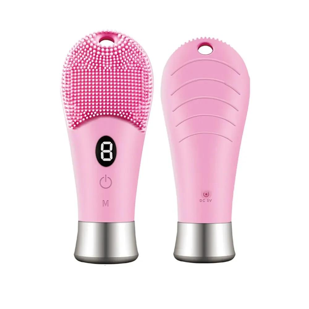 Elektrische Gesichtsreinigungsbürste, 9-Gang-Wasserdichte Reinigungsbürste für tiefe Poren, Mitesser, Hochfrequenz-Vibrations-Hautmassagegerät