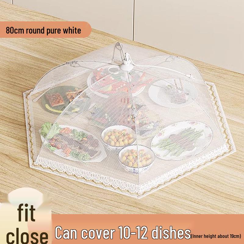 Shuwan Foldable Insect-Resistant Food Cover - Breathable, Dustproof, and Flyproof Umbrella for Household Dishes