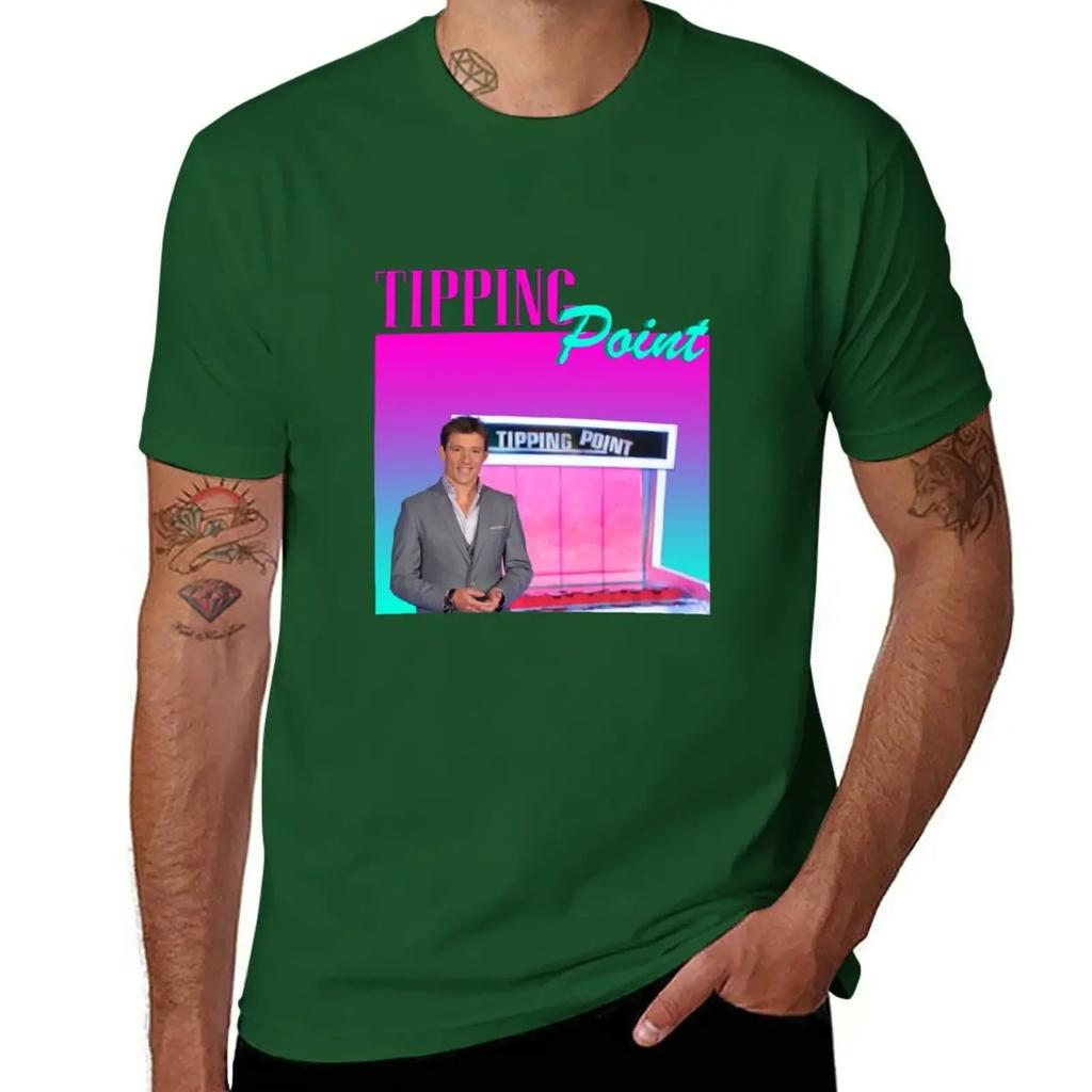 Tipping Point SS18 T-Shirt Anime Koreanische Mode Oversized Schwarze T-Shirts für Herren