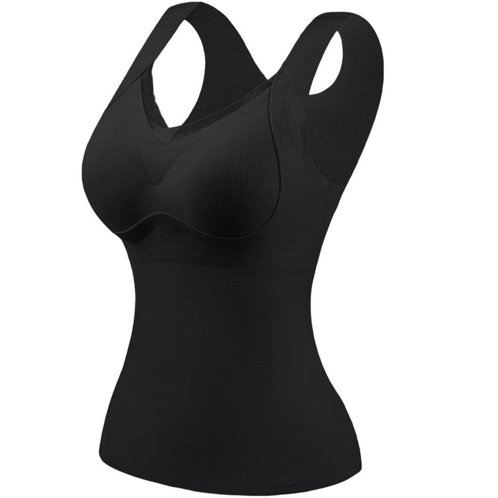 Ladies' Lace Fleece Warm-Up Vest With Semi-Fixed Cups And Integrated Thickened Fleece Thermal Underwear