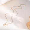 Luxury Double Heart Zirconia Necklace - Elegant and Versatile Jewelry for Women, Perfect for Valentine's Day and Everyday Wear.