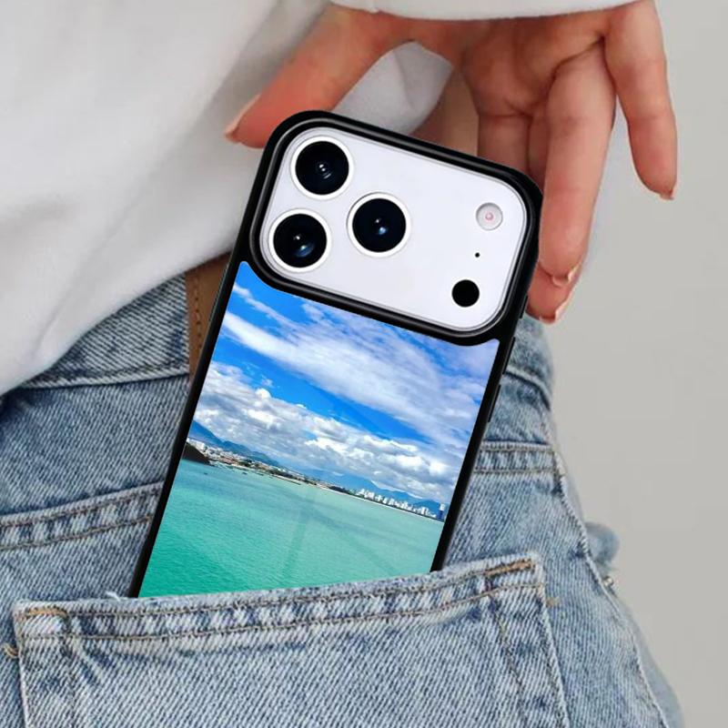 Beach Sea Sky Phone Case for iPhone 16e 15 14 13 12 17 Pro Max Plus Air 17pro Cover Coque