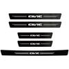 5Pcs Carbon Fiber Car Door Sill Sticker Auto Threshold For Honda Civci FIT CRV Accord Jazz HRV Dio Stepwgn Prelude Insight