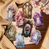 Retro European Style Floral Window PET Sticker - DIY Decorative Material, 6 Designs