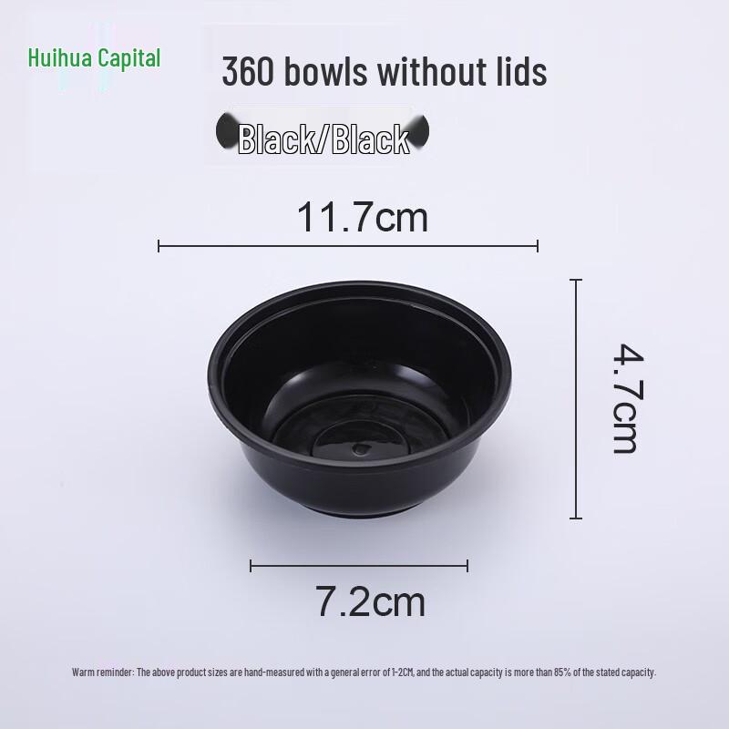 HUIHUADU Thickened Disposable Round Plastic Takeout Containers