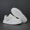 2025 Genuine Leather Casual Height-Increasing Skate Shoes - Soft, Thick Sole Versatile White Commuter Fashion