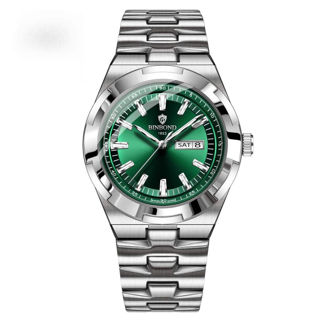 New Luxury Quartz Man Wristwatch Sport Men Watches Waterproof Luminous Date Week Stainless Steel Men's Watch Male Reloj
