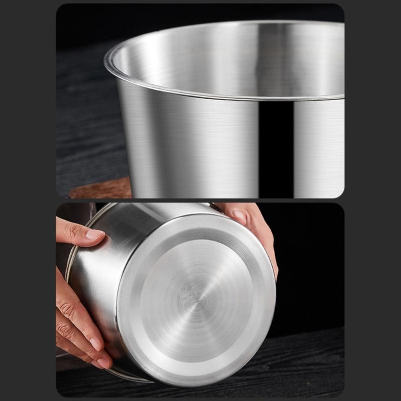 Large Capacity Stainless Steel Food Storage Container Leak Proof Lunch Box with Lid Metal Crisper for Home and Office