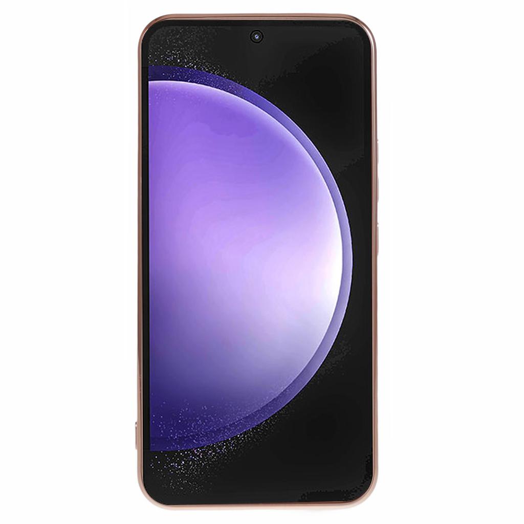 For Samsung Galaxy S23 FE Case 6D Electroplating Love Heart Shockproof TPU Phone Case