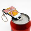 Soda Can Opener Bow Keychain Beverage Can Top Ring Opening Tool Bow Key Ring Pendant Backpack Bag Purse Charm