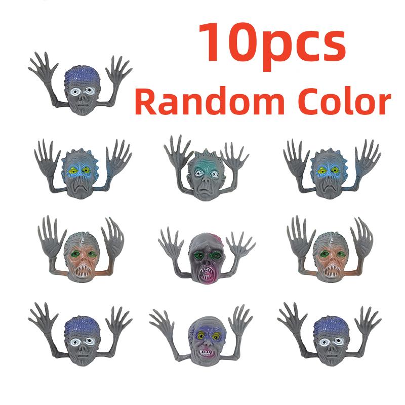 

10Pcs Monster Finger Puppets Mini Ghost Head Zombie Story Time Kids Funny Toy Children Birthday Party Halloween Christmas Gift OneSize