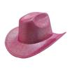 Halloween Party Colorful Cowboy Hat White Men's and Women's Light Cowboy Hat, Pink Cold Light Symphony Laser Hat