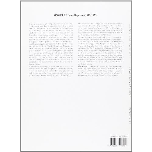 Wittner Jean-Baptiste Sangel?e: Adagio and Rondo, Op. 63 (tenor Saxophone, Piano) Henri Lemoine Publishing