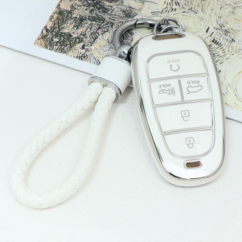 4 5 6 7 8 Buttons TPU Remote Key Shell Fob Case Cover for Hyundai 2020-2021 Sonata Nexo DN8 Santa Fe TM Tucson NX4 Staria Ioniq