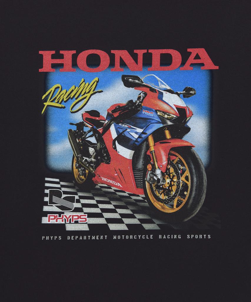 PHYPS MOTORCYCLE Racing Fire Blade T-Shirt Black