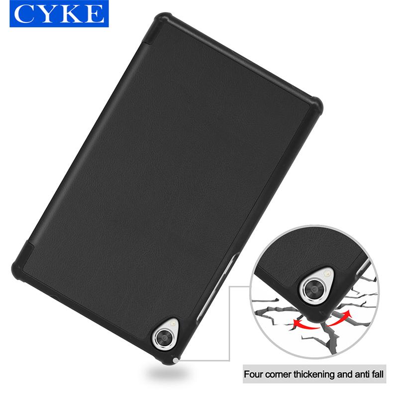 CYKE Trifold PU Leather Tab M8 Case Stand Protective Tablet Flip Cover for Lenovo Tab M8 FHD HD TB-8705F/N TB-8505F/X