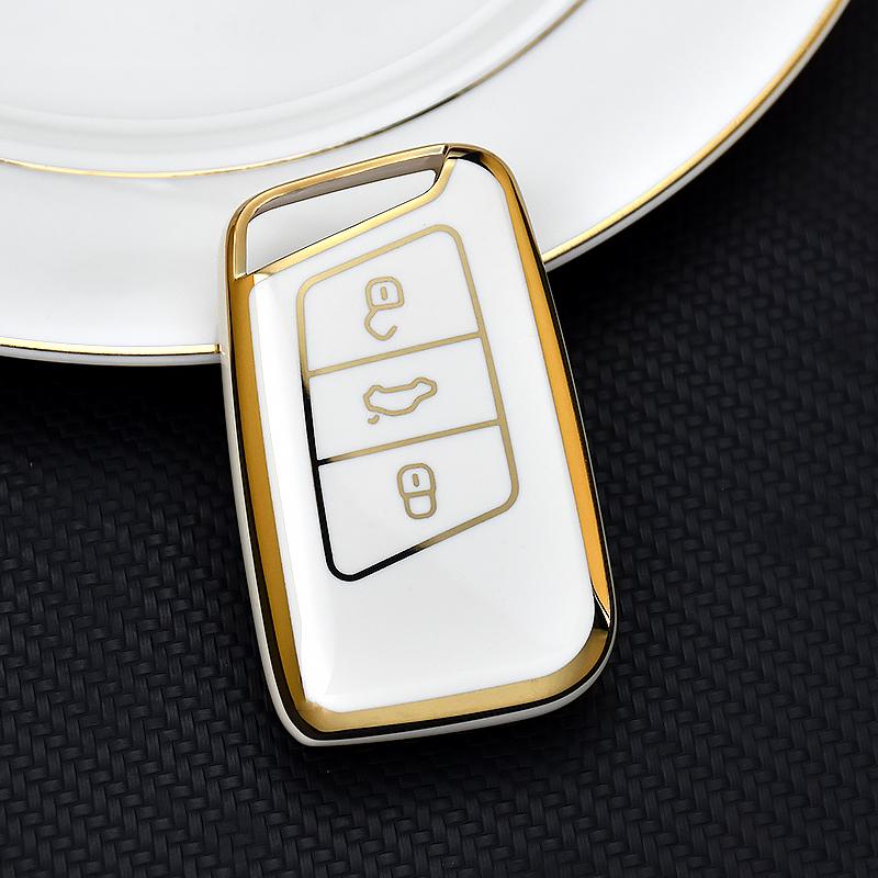 Soft TPU Car Key Case Cover Remote Key Holder Shell Fob for Volkswagen VW Magotan Passat B8 Golf For Skoda Superb A7 Accessories