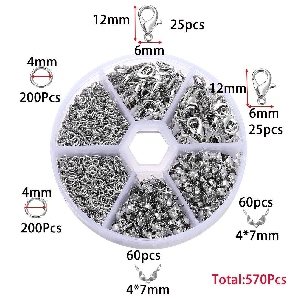 370/570PCS Gold Silver Loop Closure Metal Lobster Clasp High Quality Necklace Connection